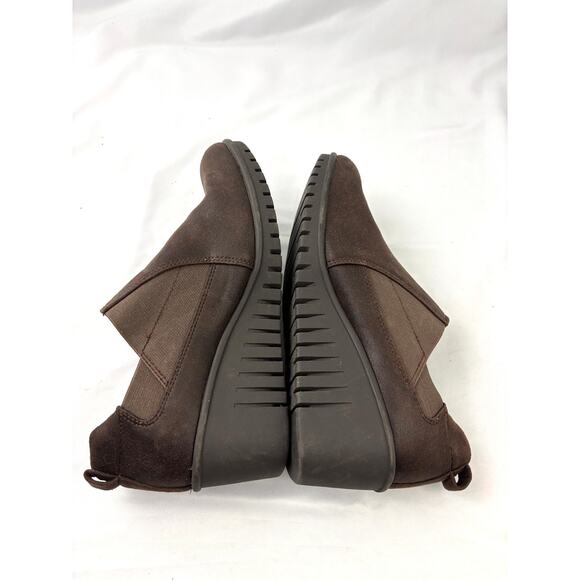 Euro Sofft Jaylee Boot Size 8.5M Brown Vegan Suede Wedge Bootie Shoes Womens - Picture 7 of 10